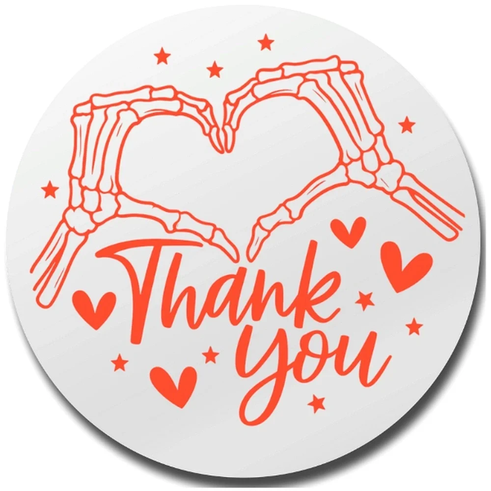 Skeleton Hands 💀❤️ Thank You Stickers – 100pcs